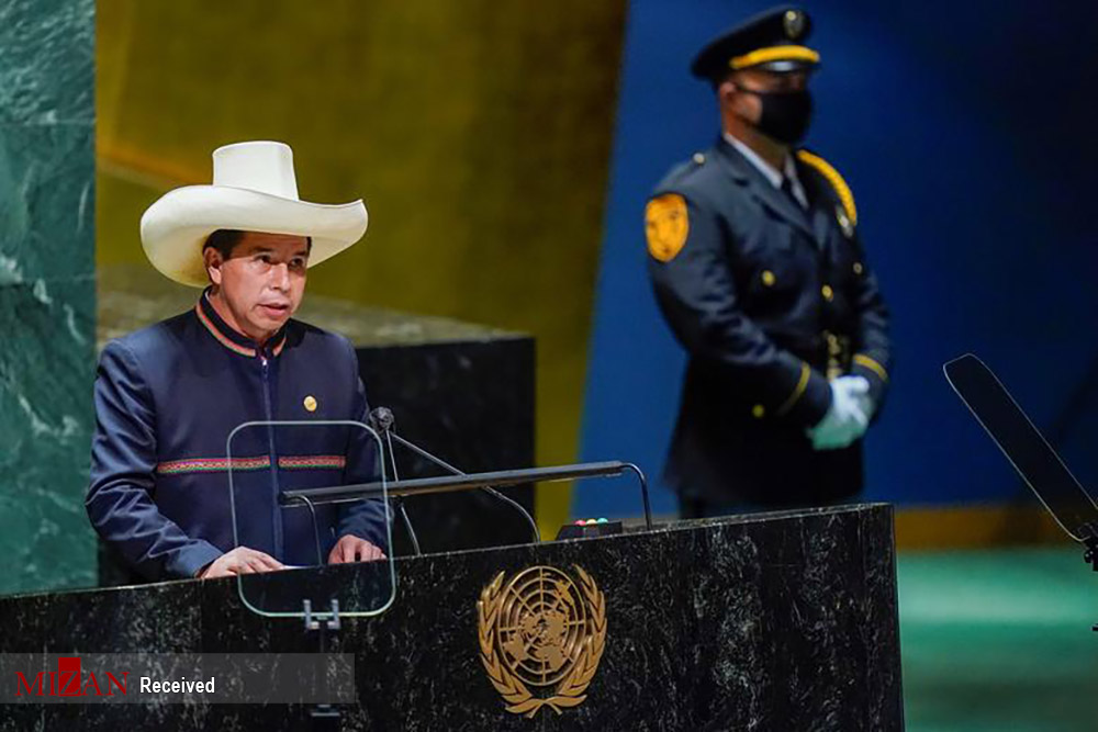 کلاه عجیب رئیس جمهور پرو در سخنرانی سازمان ملل + عکس