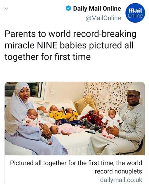 رویداد عجیب در دنیا؛ تولد ۹ نوزاد زنده و سالم