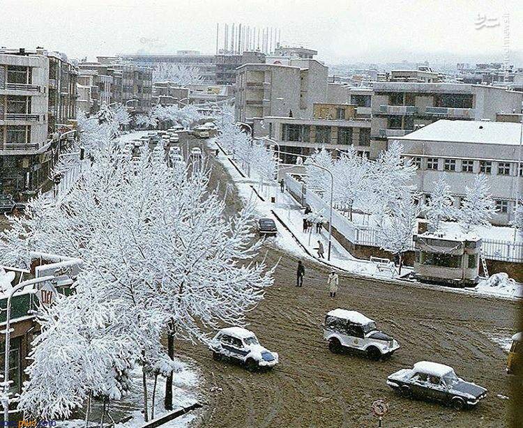 بارش برف در تهران سال ۱۳۵۰ +عکس
