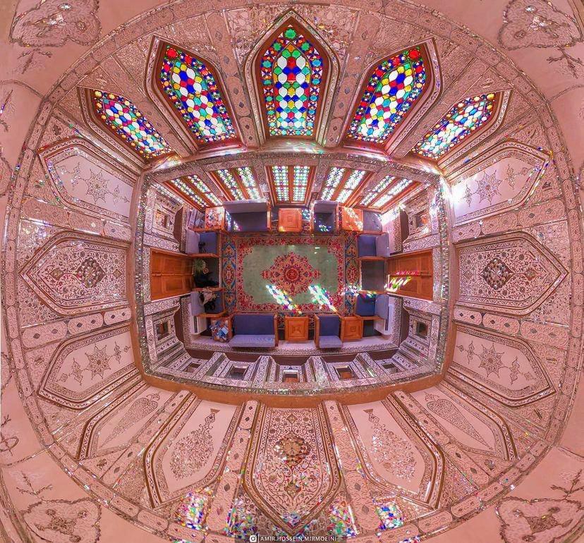 تصویر هوایی زیبا از «خانه صدوقی» یزد