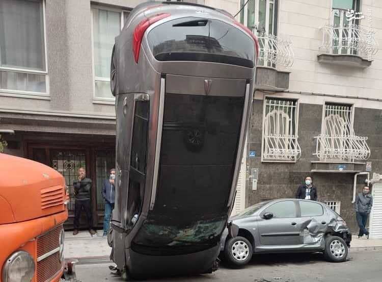 تصادف عجیب اسپورتیج در تهران