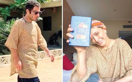 ماجرا‌ی دنباله‌دار لباس نوید محمدزاده و همسرش