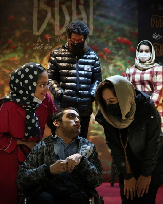 نیکی کریمی در اکران مردمی «آتابای» در مشهد