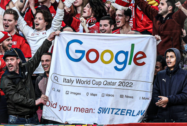 شوخی جالب هواداران سوئیس با تیم ملی ایتالیا