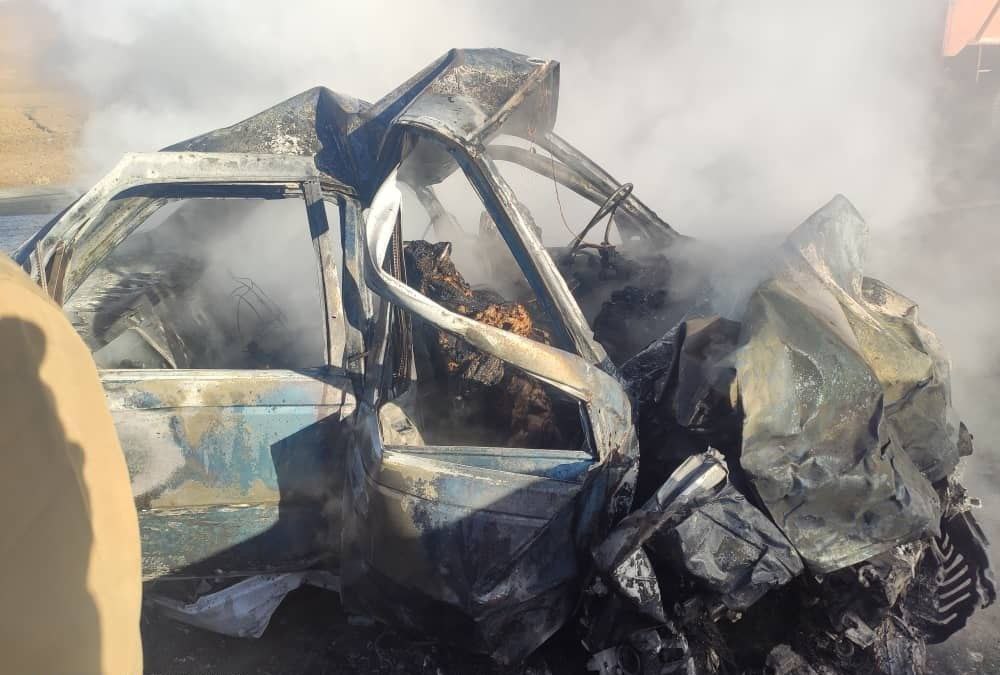 تصاویری از تصادف مرگبار در جاده نورآباد به خرم آباد