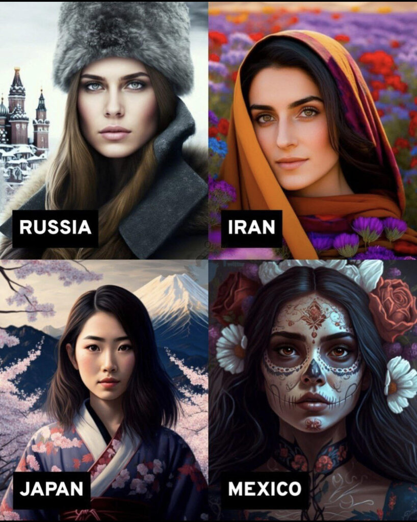 اگر کشورهای جهان زن بودند، چه صورتی داشتند؟