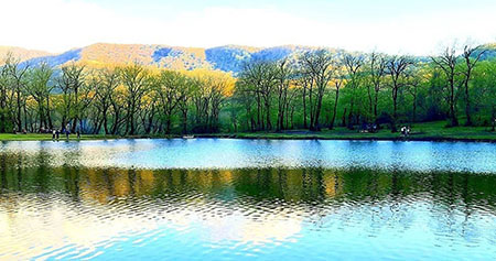 دریاچه عروس حلیمه جان از جاذبه های گردشگری استان گیلان(بیتوته)