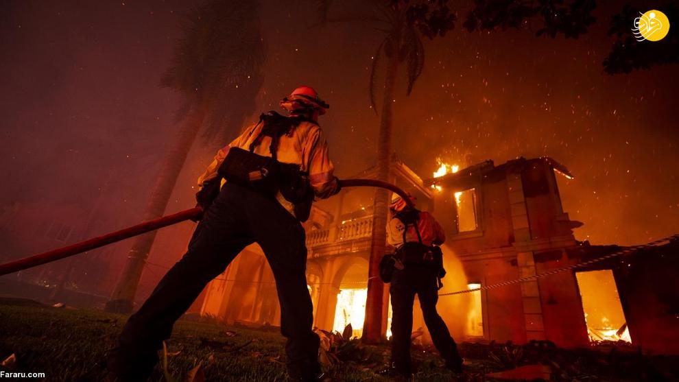 آتش‌سوزی مهیب و سوختن خانه‌های لوکس در کالیفرنیا