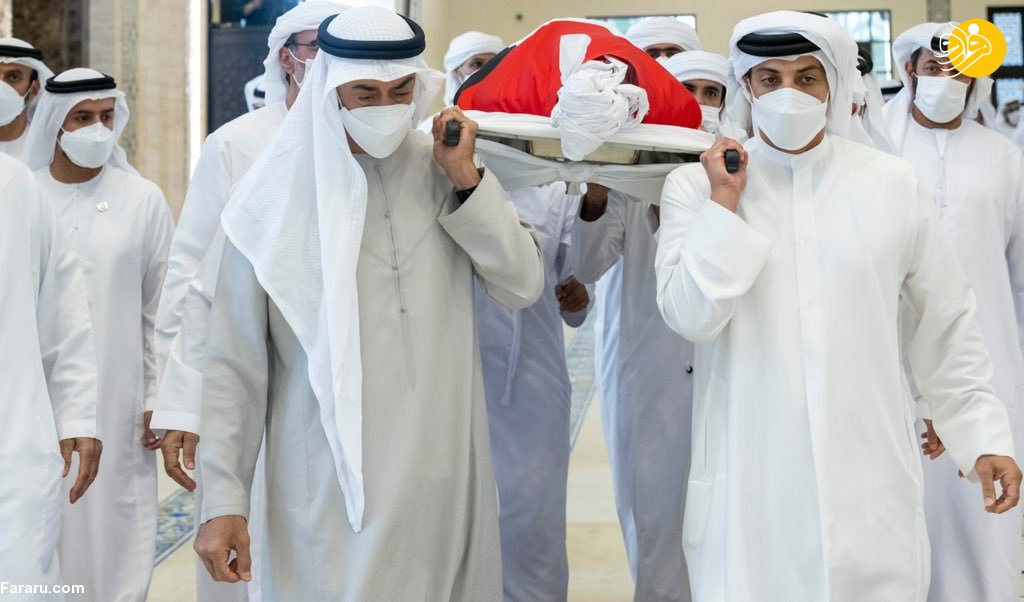 تصاویری از تشییع و خاکسپاری رئیس امارات