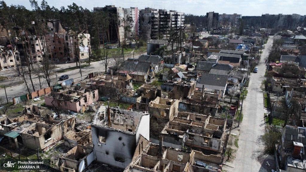 عکس هوایی از ساختمان‌های متروکه اوکراین