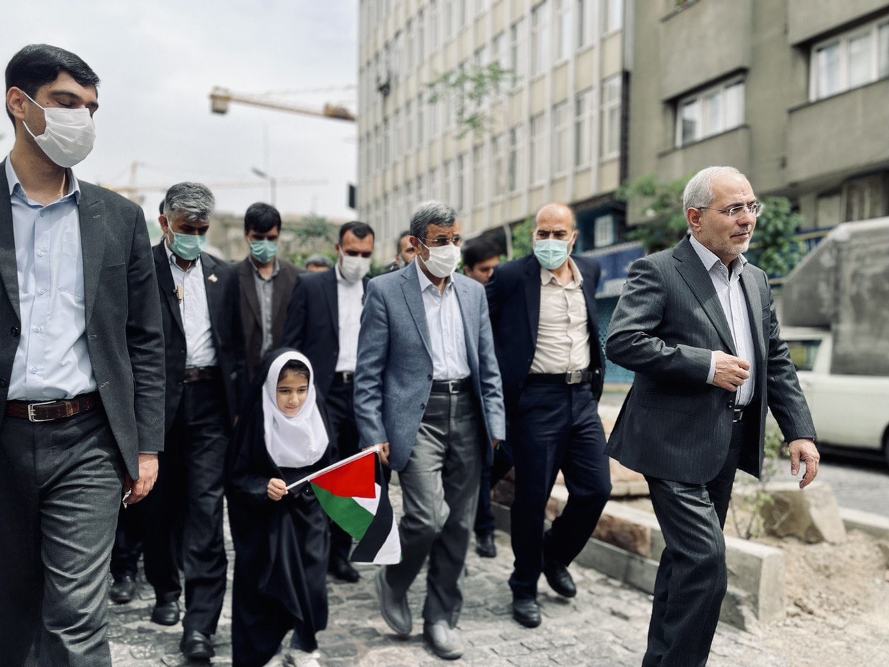 احمدی‌نژاد و قالیباف در راهپیمایی روز قدس
