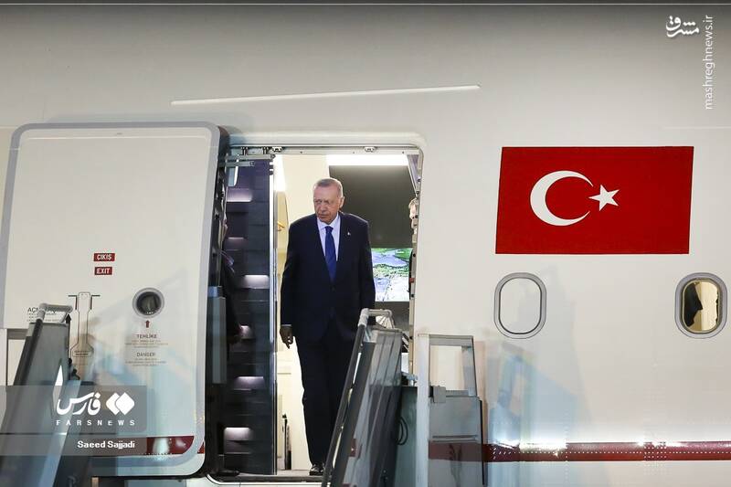 ورود رئیس‌جمهور ترکیه به تهران