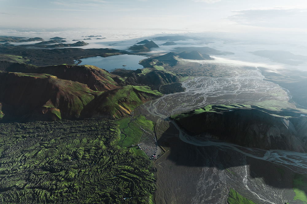 سرزمین طیف‌های سبزرنگ؛ مجموعه تصاویر هوایی زیبا از ایسلند