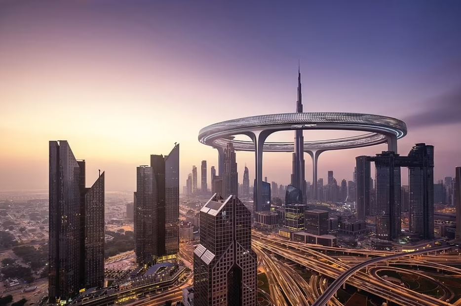 معماری باورنکردنی و آینده نگرانه؛ حلقه‌ای غول‌پیکر دور برج خلیفه