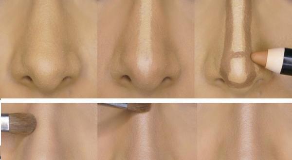 آموزش کوچک شدن بینی با آرایش