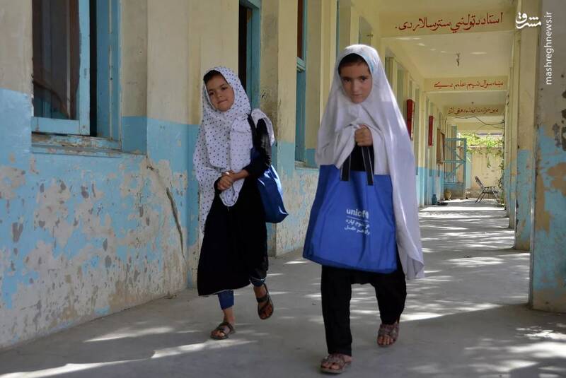 دختران افغان در آغاز سال تحصیلی