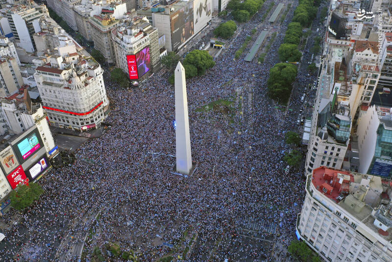 خیابان‌های آرژانتین پس از صعود به فینال