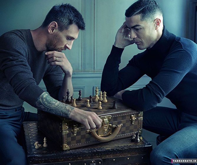 رازهای باورنکردنی در پس عکس مشهور بازی شطرنج رونالدو و مسی