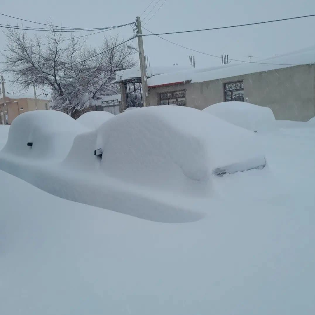 در این شهر از ایران، ماشین‌ها زیر برف مدفون شدند