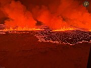 صحنه‌هایی دیدنی از فوران آتشفشان در ایسلند