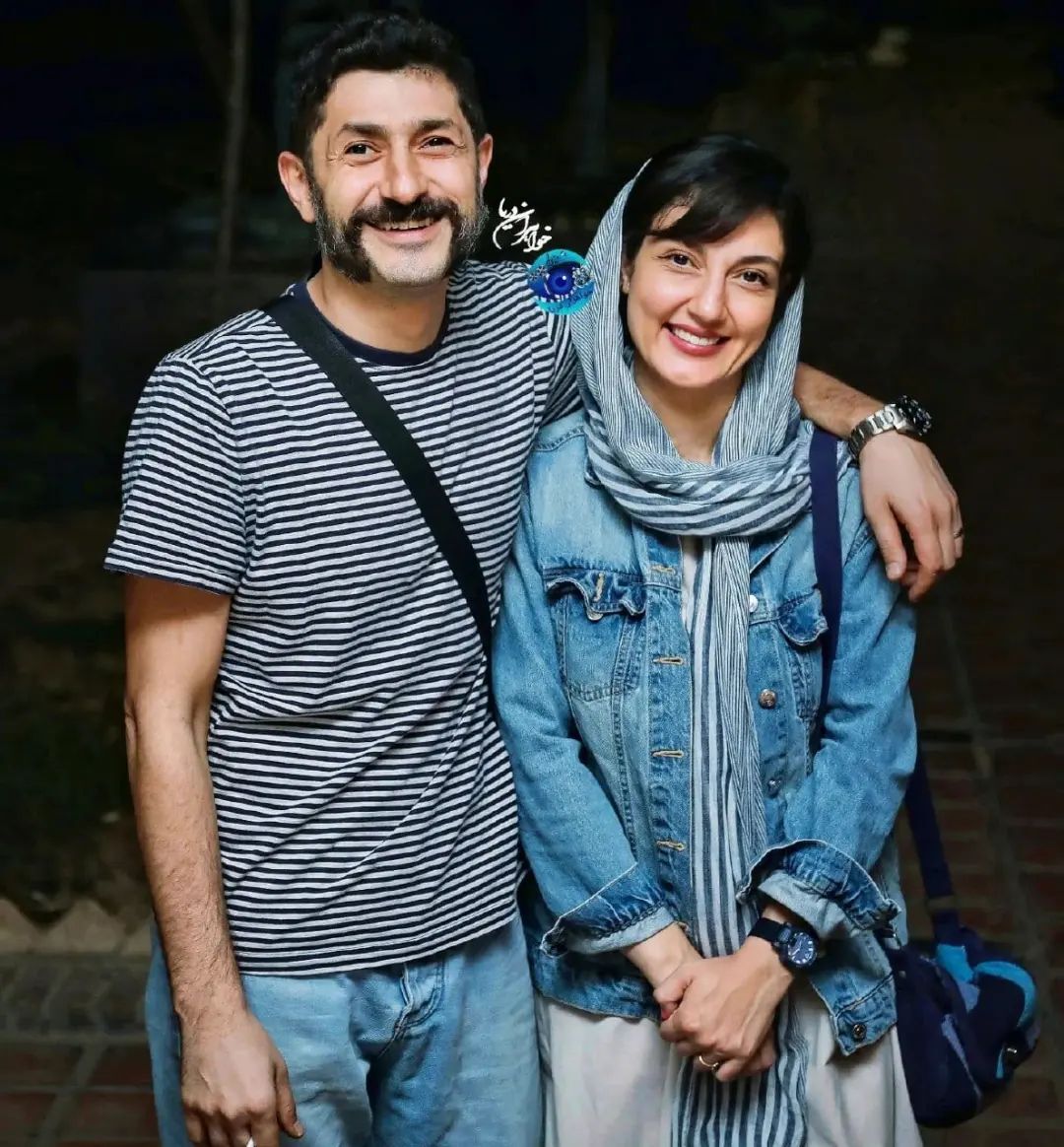 عکس رمانتیک بازیگر دلنوازان با همسرش
