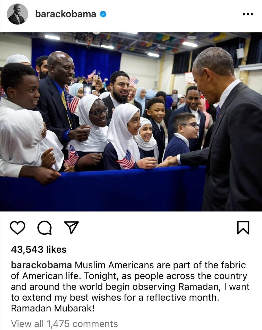 واکنش باراک اوباما به شروع ماه رمضان