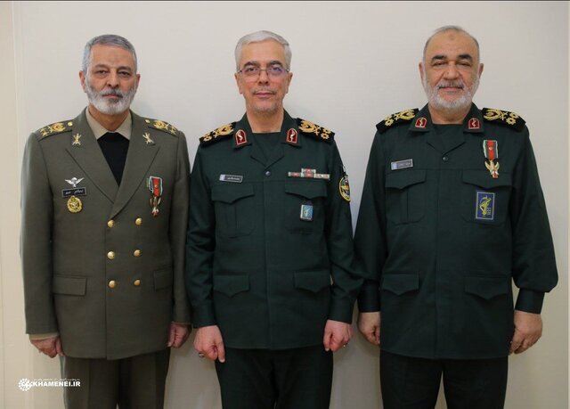 سه نظامی ارشد ایران در یک قاب