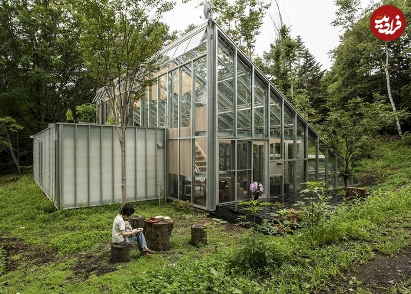 خاص‌ترین خانۀ شیشه‌ای دنیا در جنگل‌های ژاپن (فرادید)