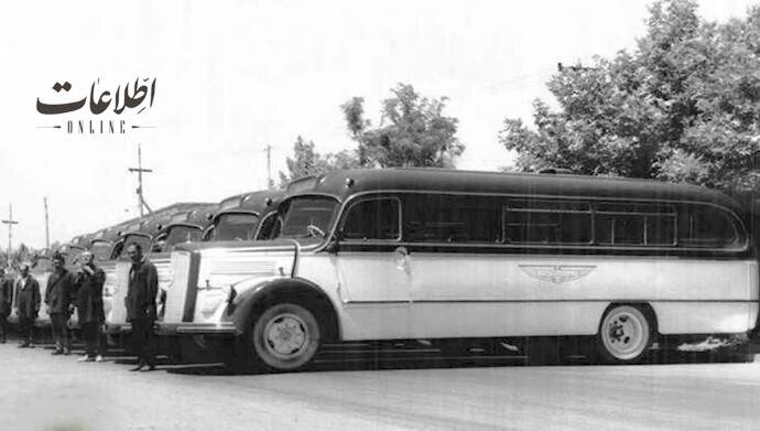 عکسی نوستالوژیک از اتوبوس‌های ۷۰ سال پیش تهران