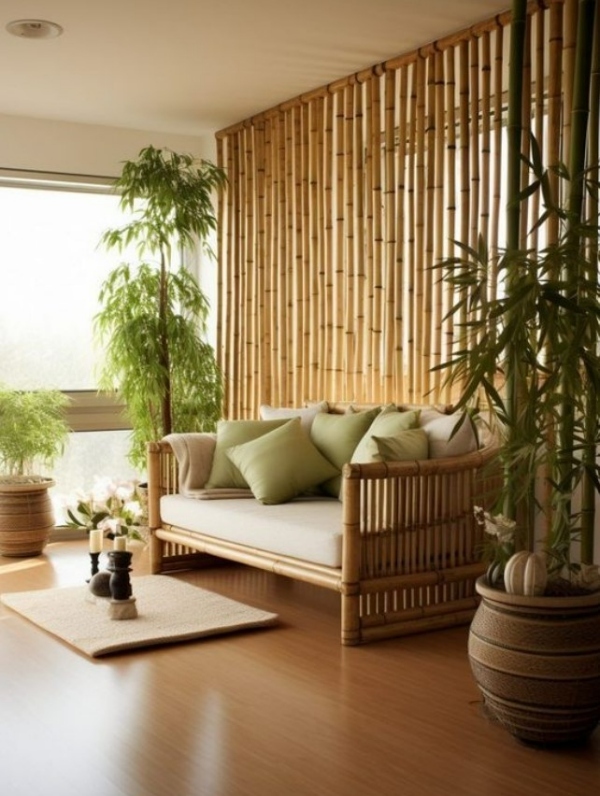 دکوراسیون شیک با چوب بامبو | طراحی داخلی خانه با استفاده از چوب بامبو (ستاره)