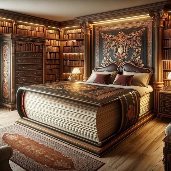 وقتی تختخواب و اتاق خوابت الهام گرفته از کتاب و کتابخانه باشه