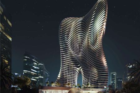 برج بوگاتی دبی؛ طراحی باورنکردنی برای بالا بردن خودروهای لوکس تا داخل پنت هاوس(بیتوته)
