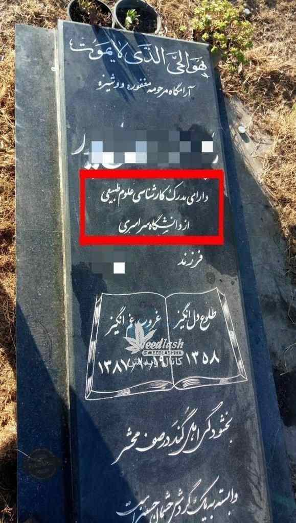 نوشته عجیب و بی‌سابقه روی سنگ قبر یک خانم