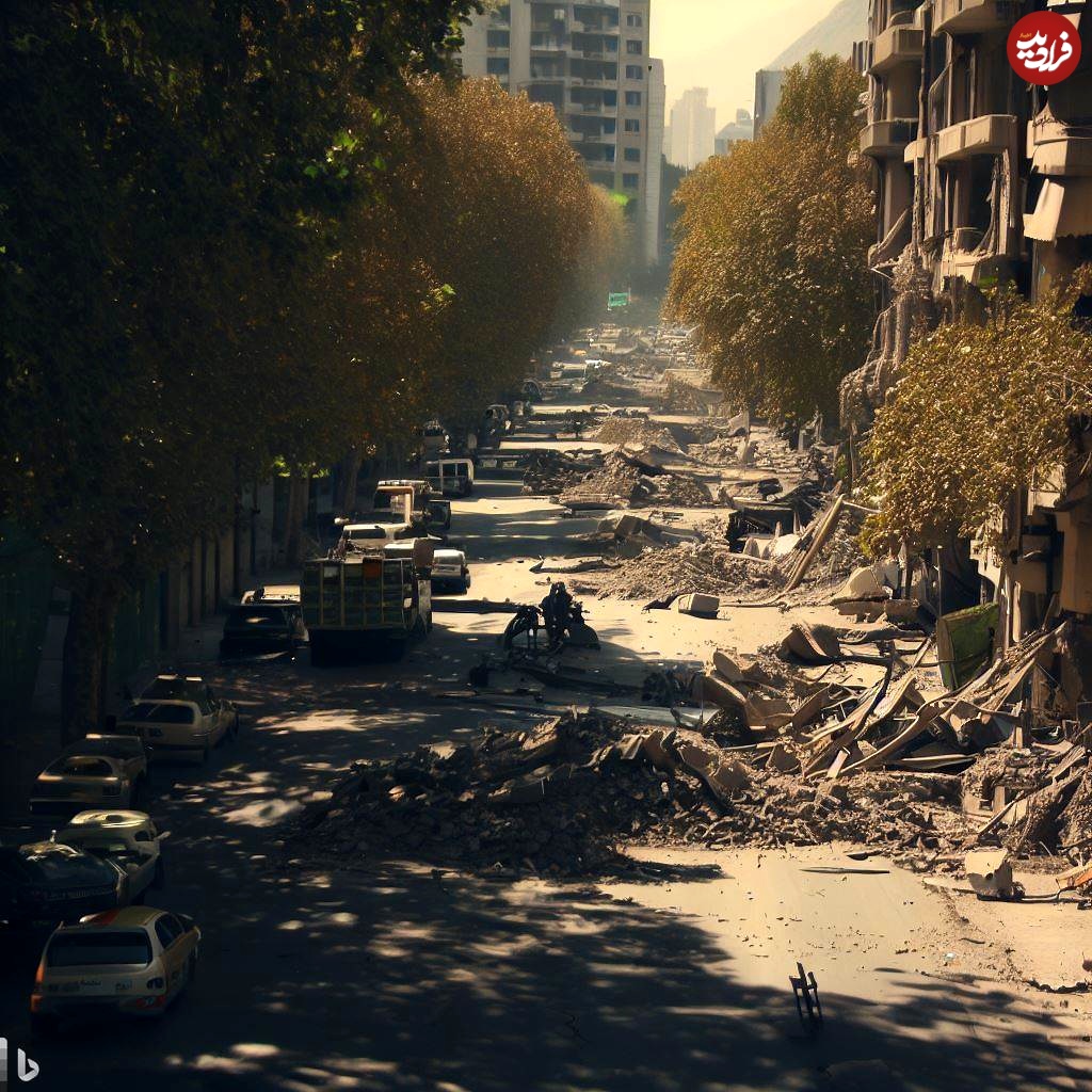 تهران پس از زلزله ۷ ریشتری در نگاه هوش مصنوعی