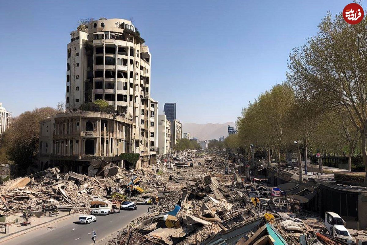 تهران پس از زلزله ۷ ریشتری در نگاه هوش مصنوعی