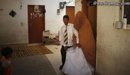 چهره عجیب داماد ۱۴ ساله در روز عروسی‌اش