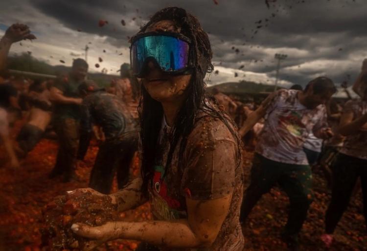 جشنواره مبارزه با گوجه فرنگی در کلمبیا (سرپوش)