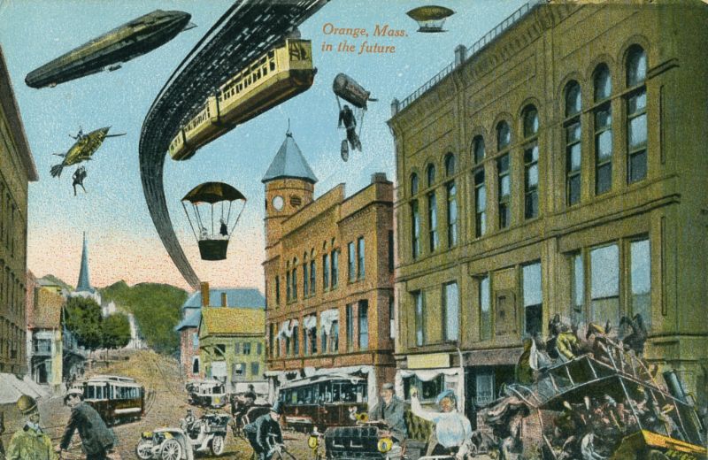 با این تصاویر کارت پستال خیلی قدیمی در دهه ۱۹۰۰ آمریکایی‌ها، تصور خود از ۱۰۰ سال بعد را نشان داده بودند(یک پزشک)
