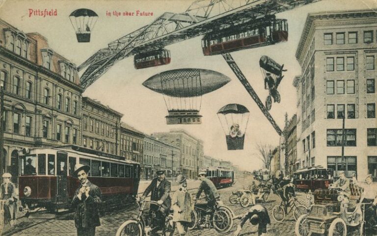با این تصاویر کارت پستال خیلی قدیمی در دهه ۱۹۰۰ آمریکایی‌ها، تصور خود از ۱۰۰ سال بعد را نشان داده بودند(یک پزشک)