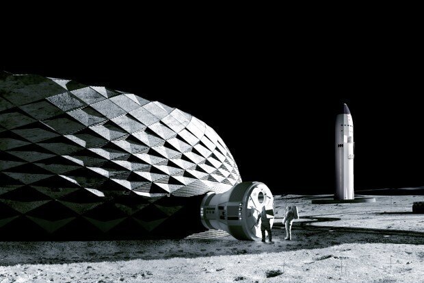 ساخت و ساز خانه‌های عجیب روی کره ماه