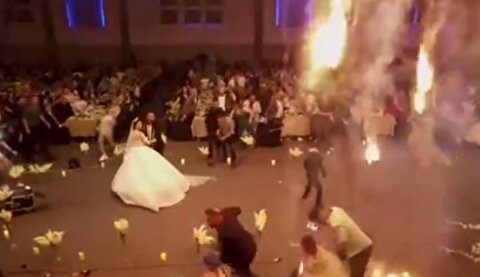 ویدیویی جدید و هولناک از آتش سوزی مرگبار عروسی در عراق