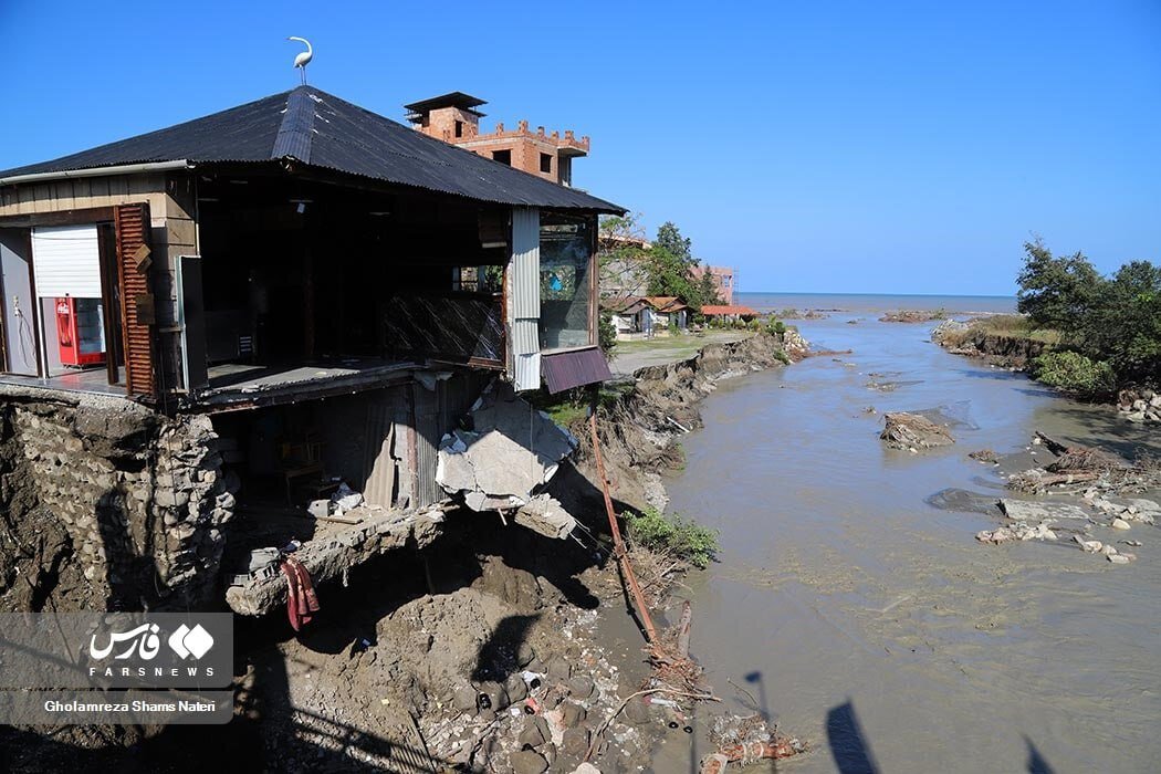 عکسی عجیب از میزان خسارت سیل در مازندران