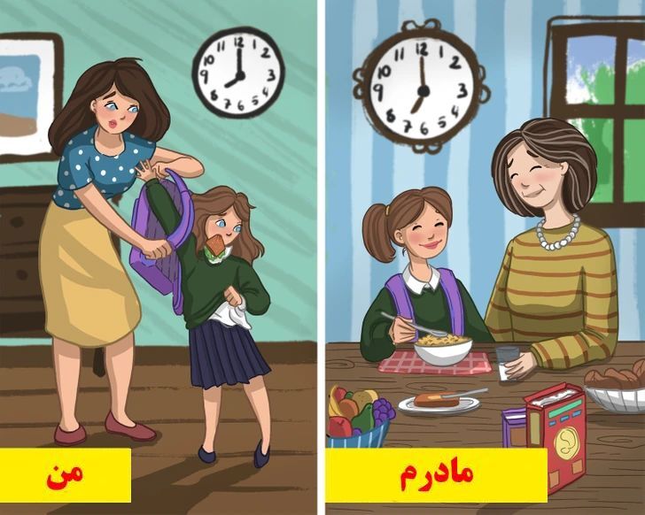 ۱۰ تصویر که نشان می‌دهند برای رسیدن به مهارت مادرانمان راهی طولانی‌ در پیش داریم (روزیاتو)