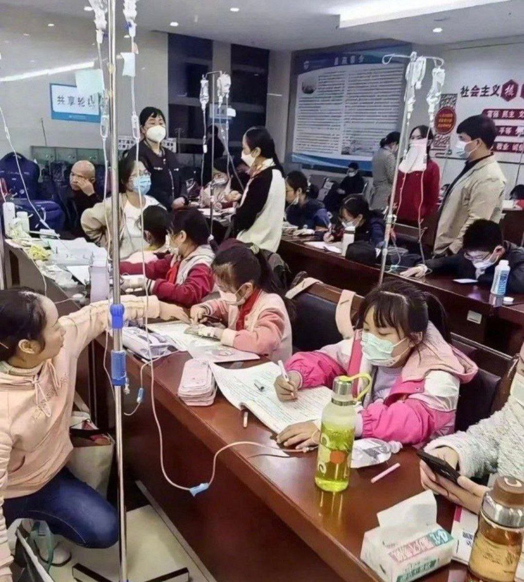 تصویری ترسناک از یک کلاس درس در چین