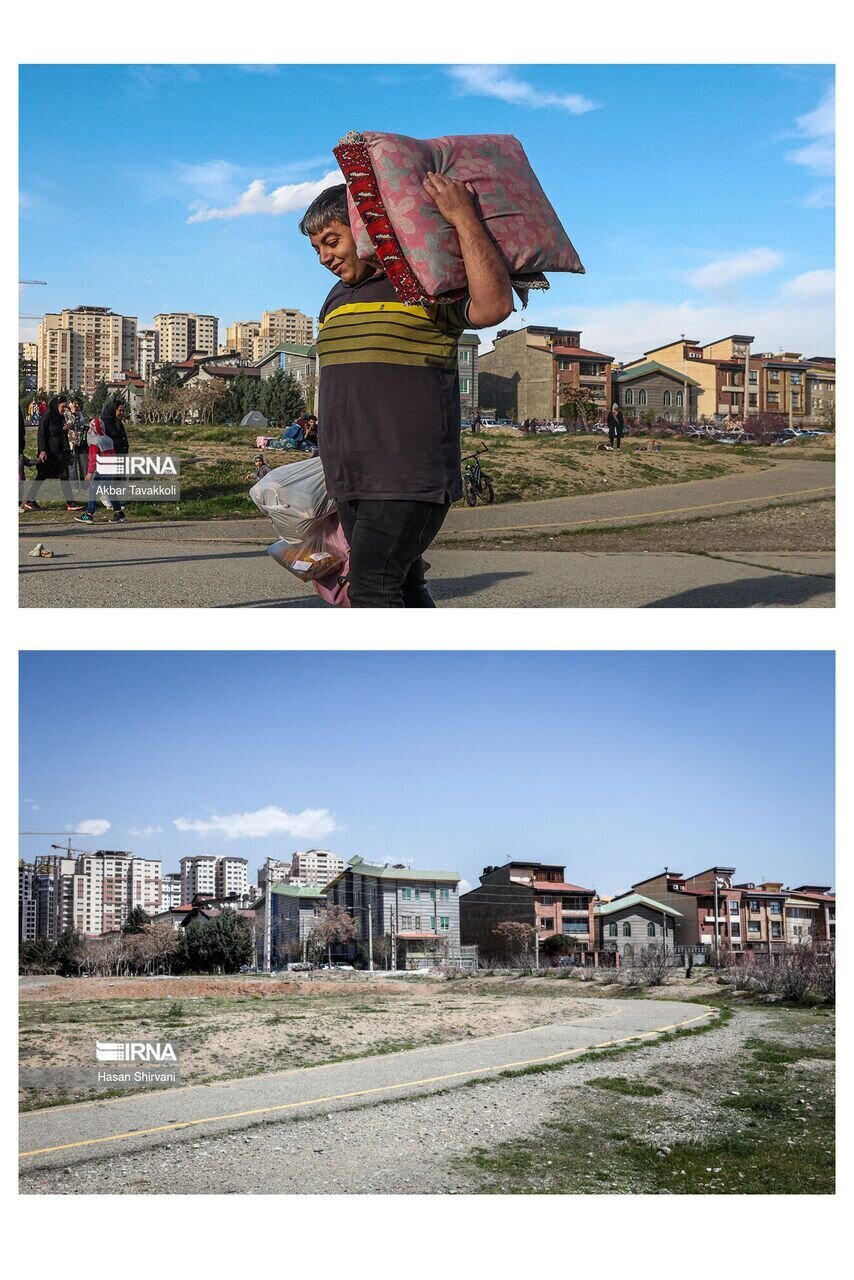 مقایسه‌ حضور مردم در بوستان چیتگر ۱۳ بدر امسال و پارسال (ایرنا)