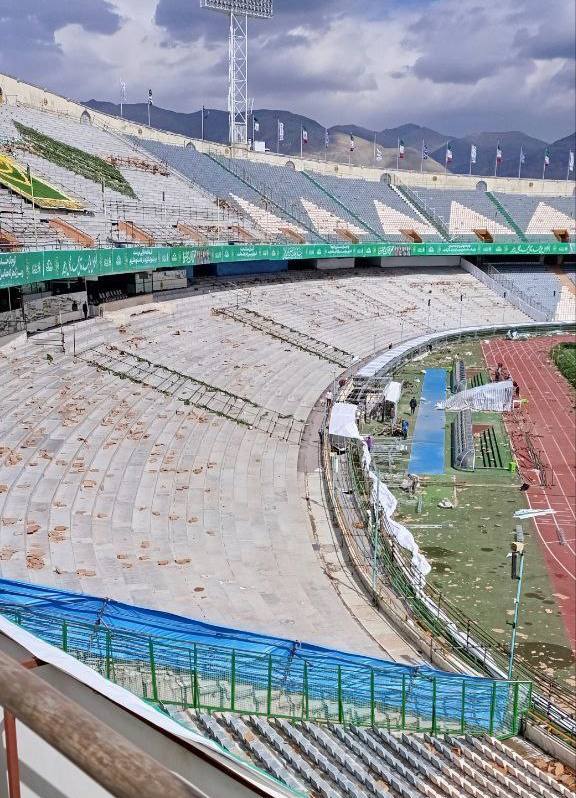 اوضاع عجیب ورزشگاه آزادی بعد از مراسم مذهبی