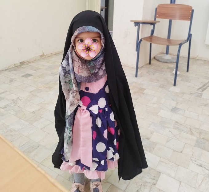 حجاب دختر دوساله در ساعات اخیر جلب توجه کرد