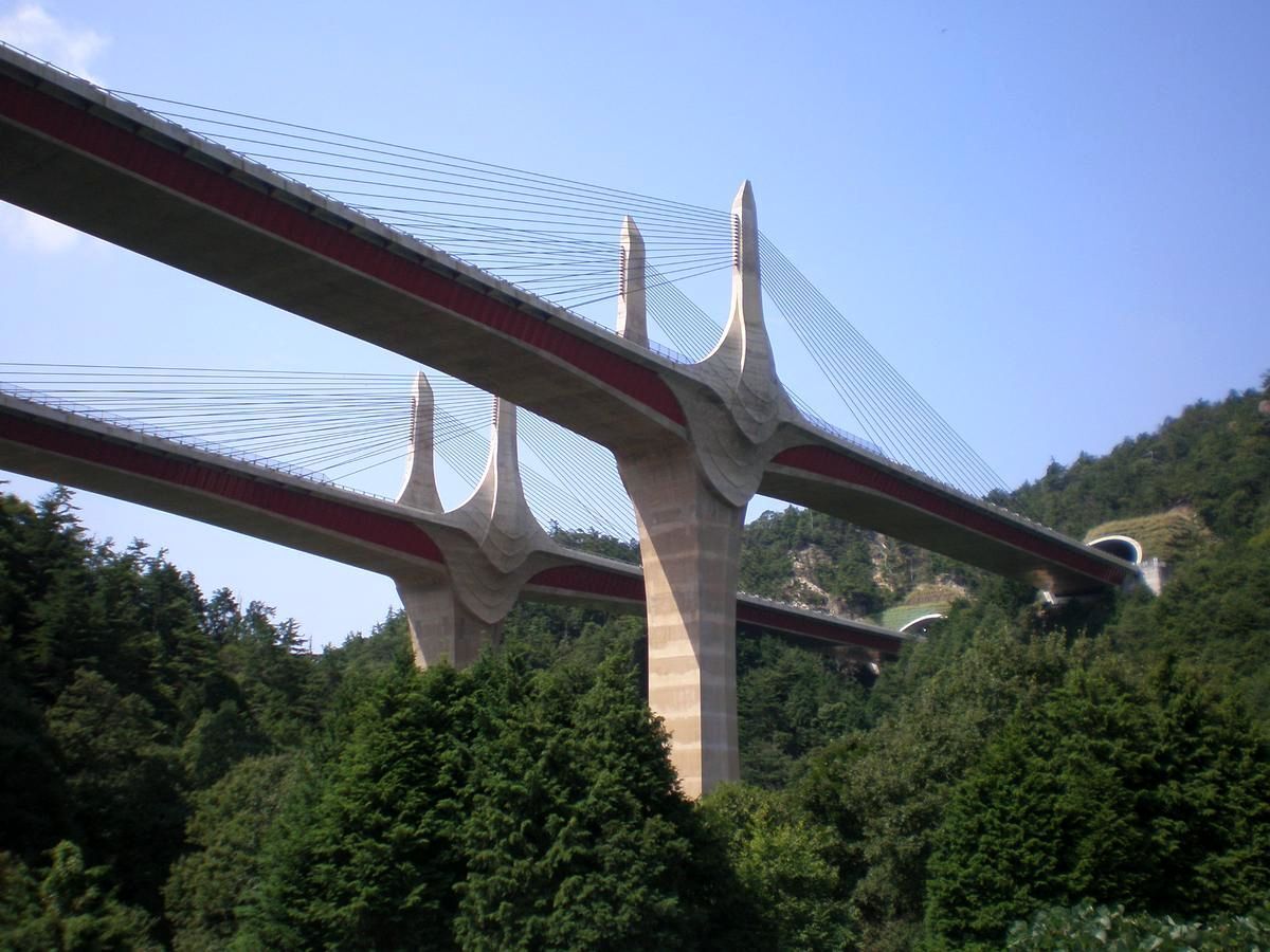 پل ژاپنی که به خاطر برج هایش معروف است (خبرفوری)