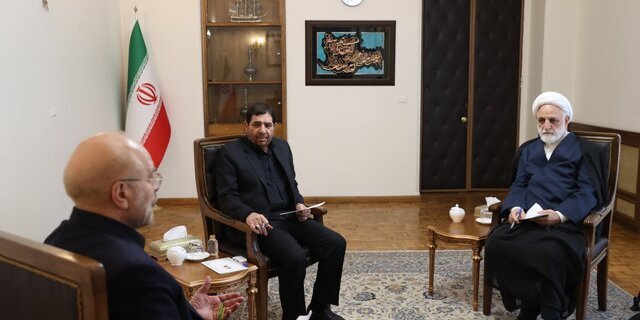 اولین عکس از جلسه ویژه سران قوا پس از شهادت رئیسی 