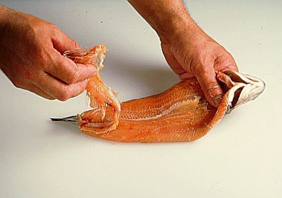 ترفند ساده برای بی‌تیغ و استخوان کردن ماهی قزل‌آلا